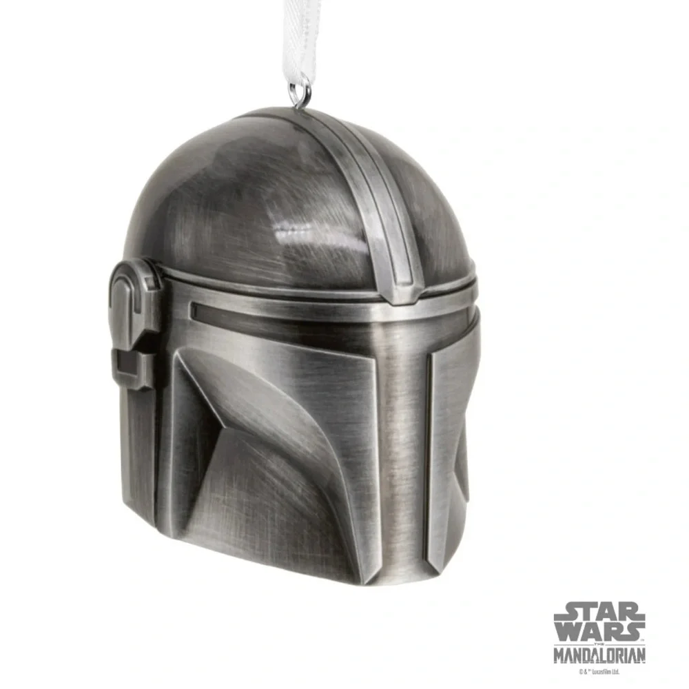 Hallmark Star Wars Premium Metal Mandalorian Helmet Christmas Ornament (NWT)